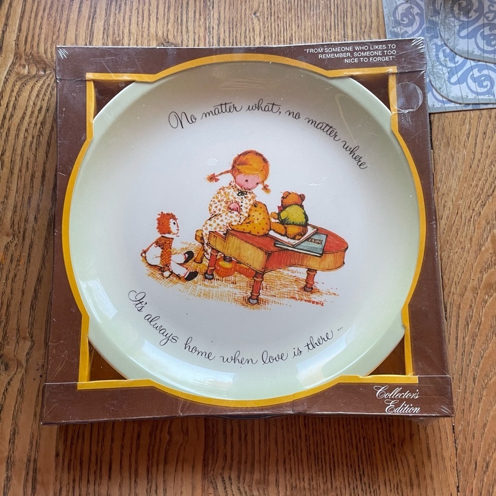 Holly Hobbie Collector's Plate No matter what, no matter where, it's always home